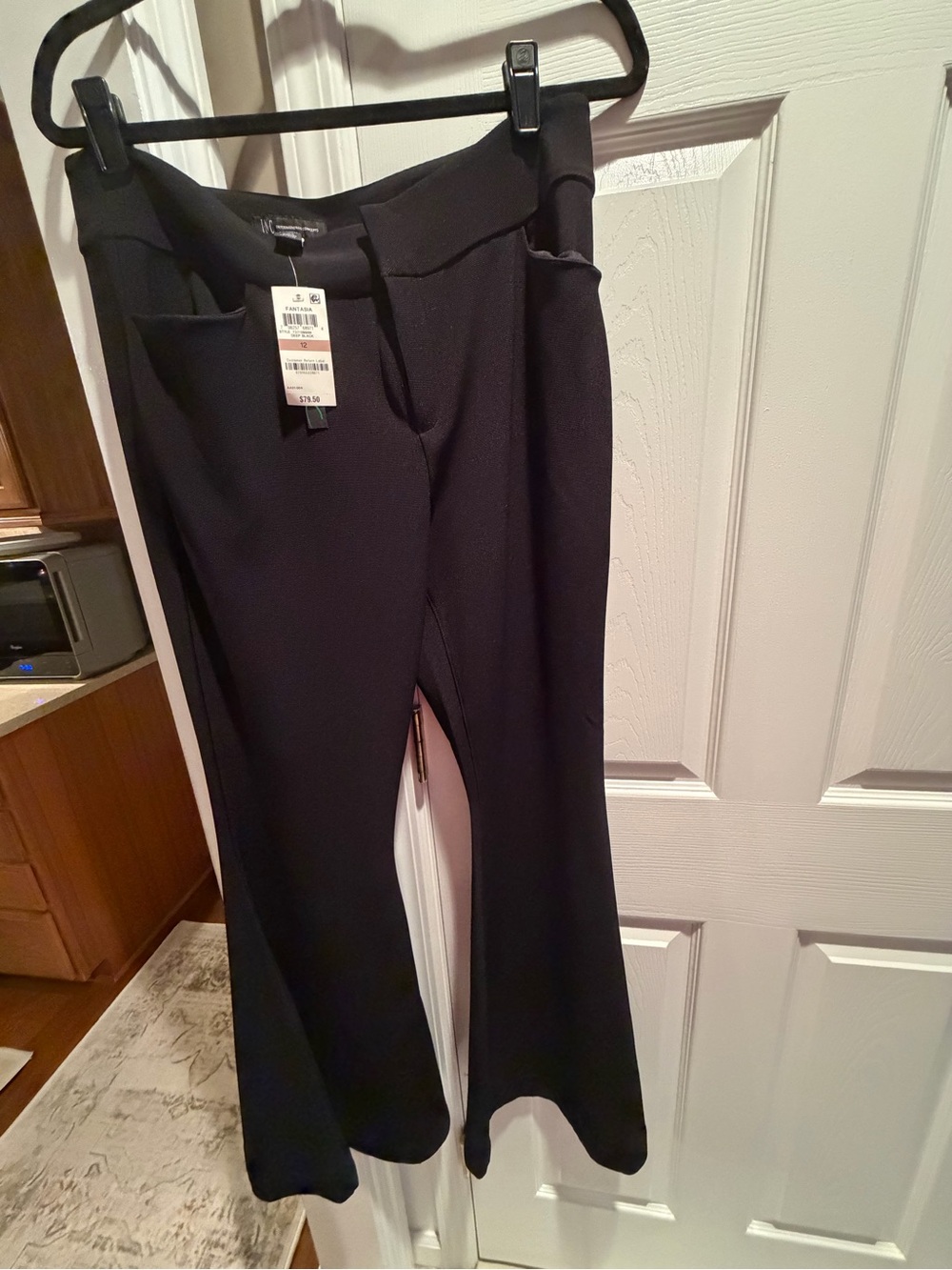 Inc International Concepts Black Wide-Leg Trousers. NWT